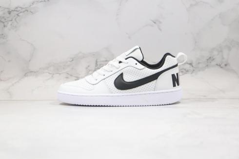 Nike Court Borough Low Youth Shoes White Black 839985 101