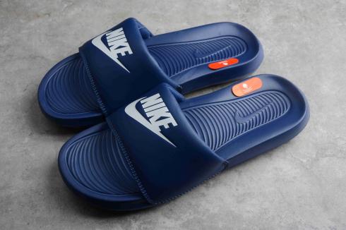 Dark blue nike slides Clearance