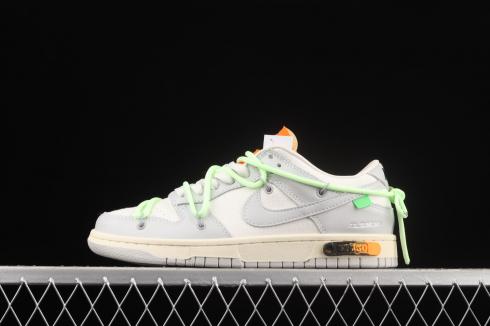 Off White x Nike SB Dunk Low Lot 43 of 50 Neutral Grey Barely Volt DM1602 128