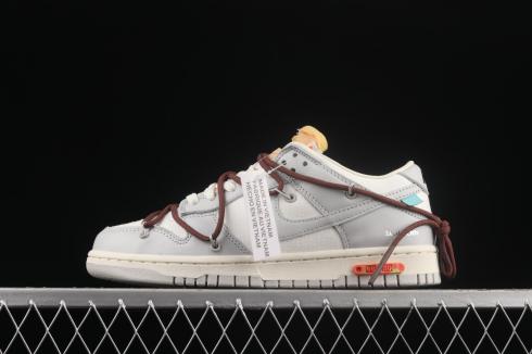 Off White x Nike SB Dunk Low Lot 46 of 50 Neutral Grey Brown DM1602 102