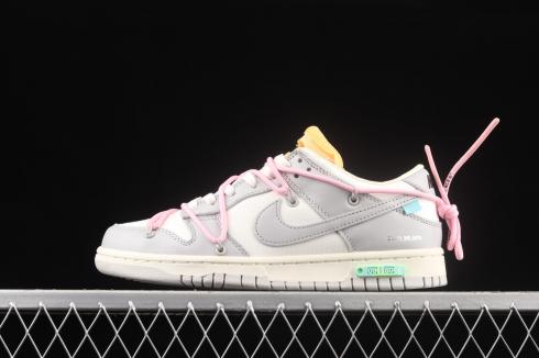 Off White x Nike SB Dunk Low Lot 9 of 50 Sail Neutral Grey Pink DM1602 109