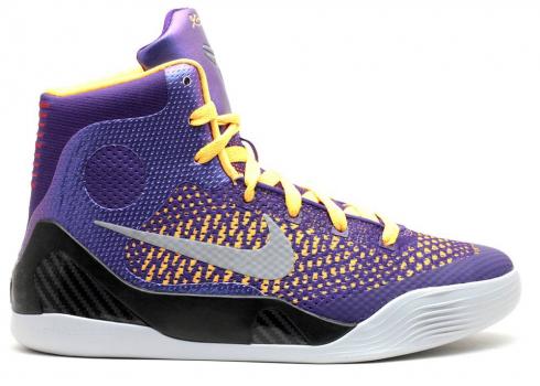 Nike Kobe 9 Elite Gs Detail Dark Base Black Gre Grey 636602 - CretamapShops  - nike air max plum sunlight blue shoes for kids - 004