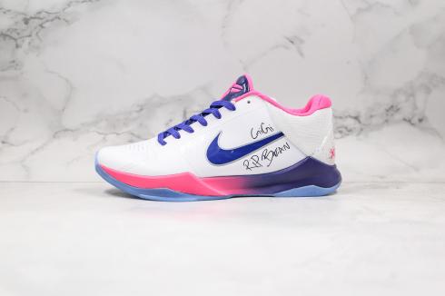Nike Zoom Kobe 5 Protro White Pink Blue CD4991-600