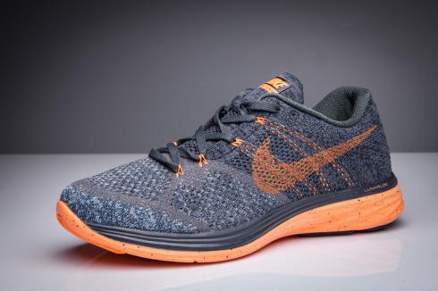 Nike Flyknit Lunar 3 Charcoal Grey Blue 