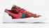 KAWS x Sacai x Nike SB Blazer Low Team Red Orange Pink Blue DM7901-600