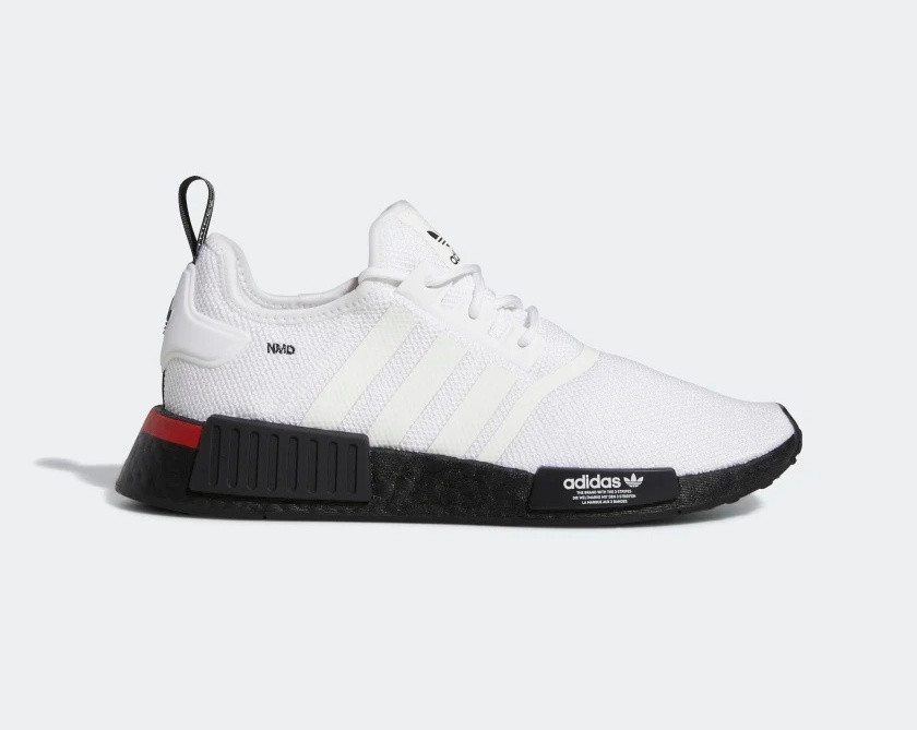 Adidas NMD R1 Cloud White Core Black Scarlet HQ2069 - adidas store hours of operation sunday - Sepsale
