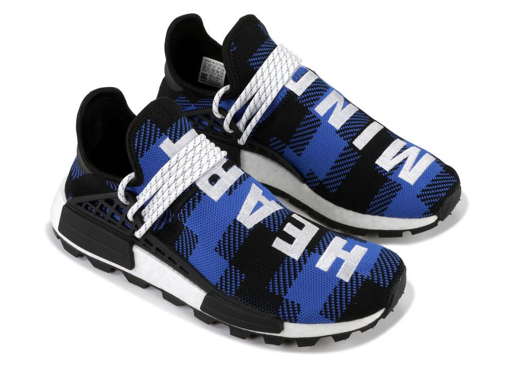 Adidas NMD IiscmShops Adidas Pharrell X Billionaire Boys Club Nmd Human Race Trail Blue Plaid Core Power Black White Cloud EF7387 adidas uprising aau event program for kids free