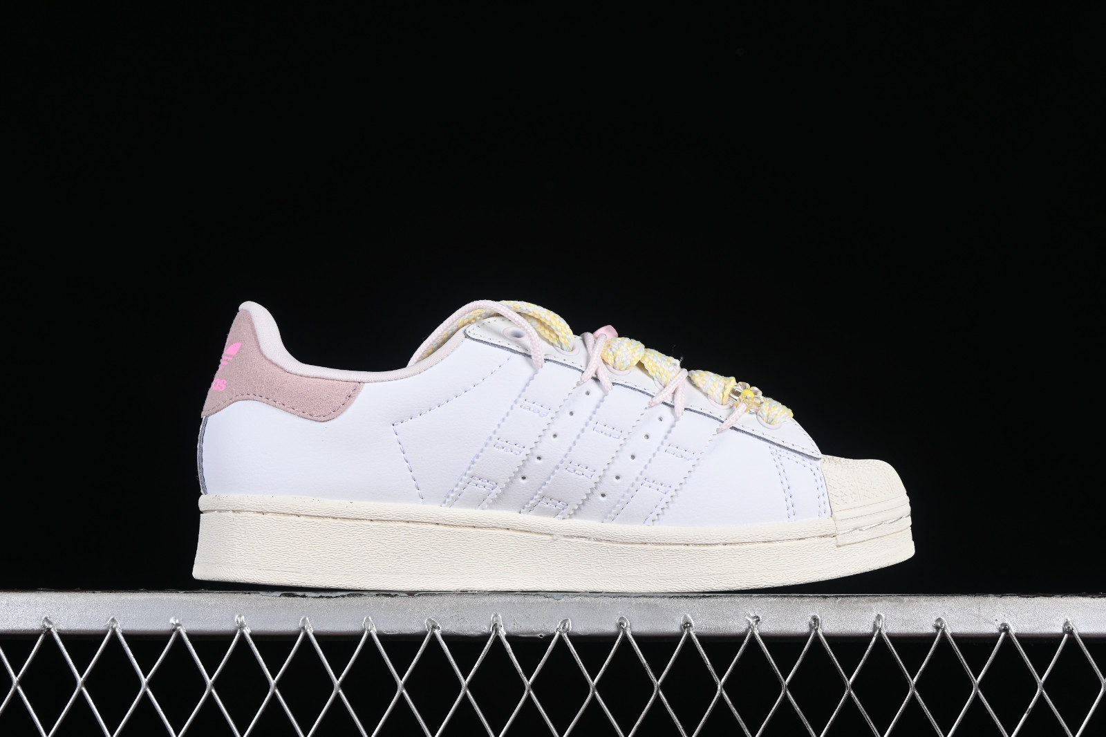 Adidas Originals Superstar Cloud White Pink Yellow IF1802 Adidas