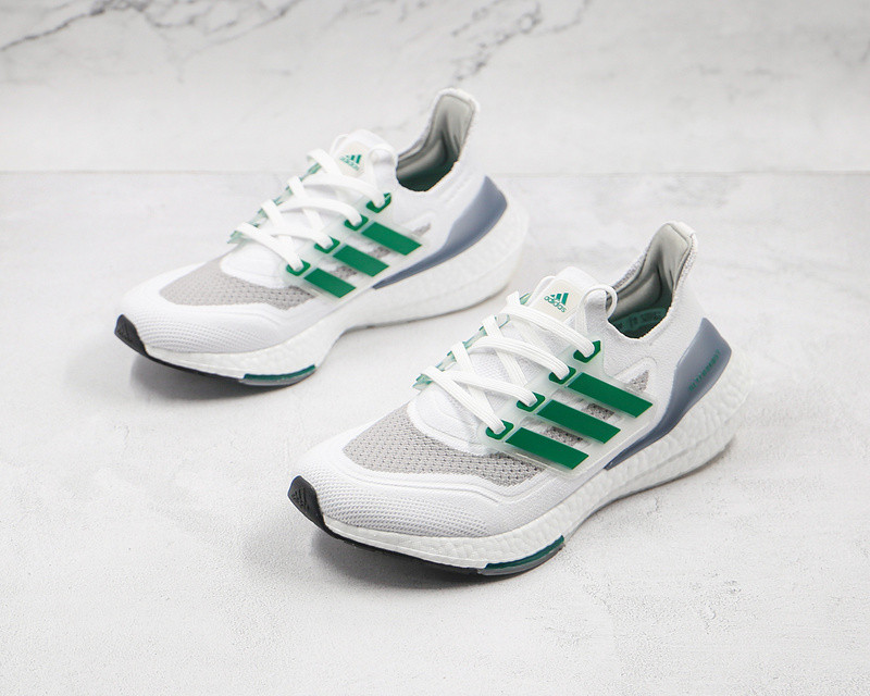 Adidas Ultra Boost 21 Cloud White Sub Green Core Black FZ2326 - Adidas  flopshot spikeless golf shoes crew navy blue rush turbo gv9669 - Sepsale