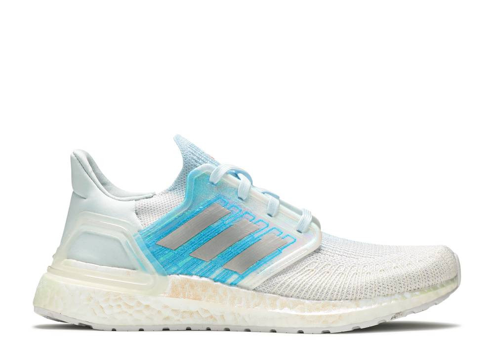 Adidas Womens Ultraboost 20 Sky Tint Metallic White Silver Cloud