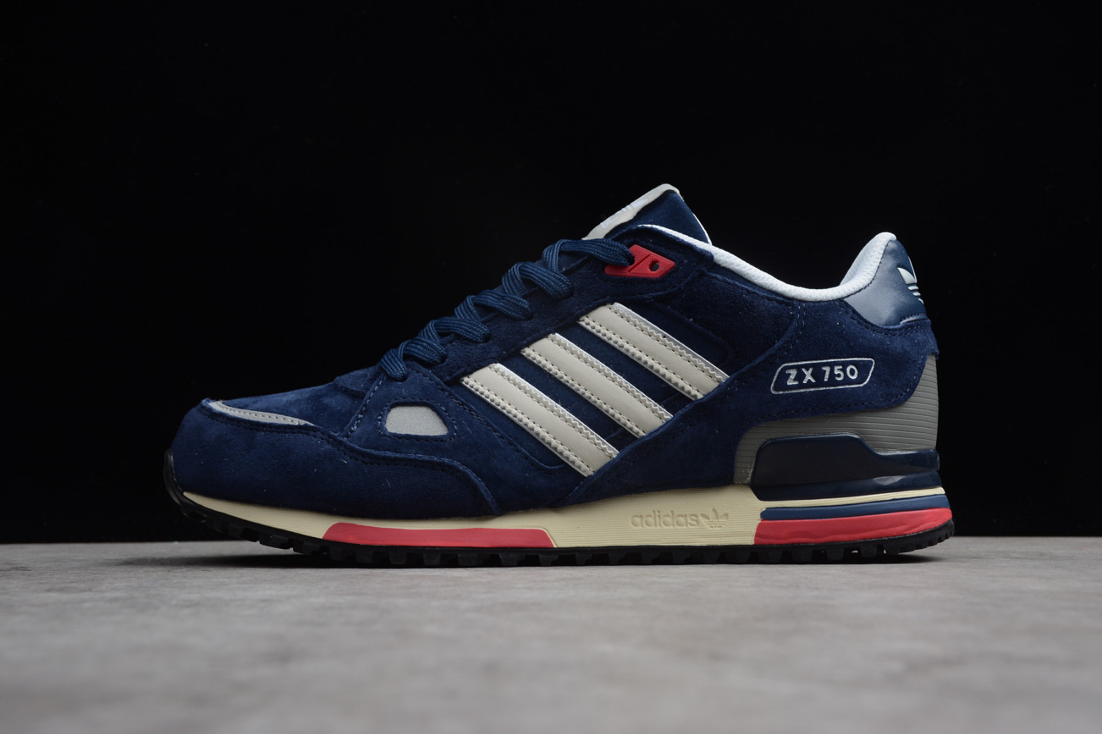 holiday-themed running workouts Sepsale - Adidas Originals ZX 750 Navy Blue Cloud White Shoes Q35065