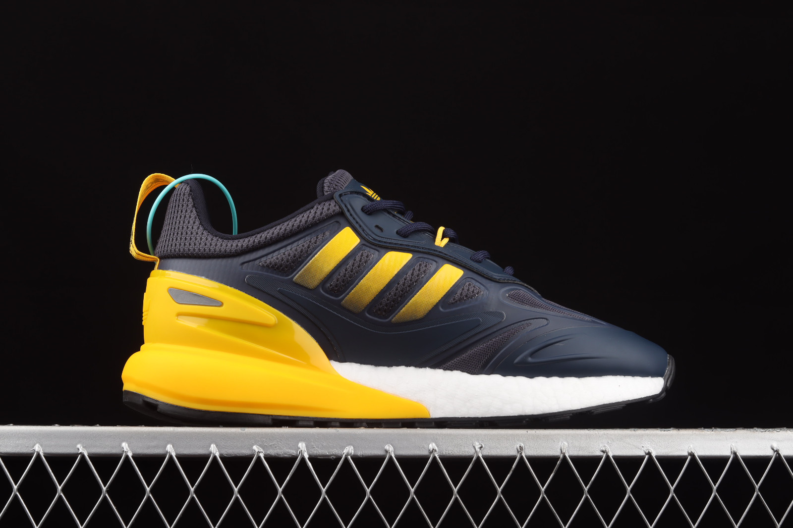 Adidas ZX 2K Boost 2.0 Crew Blue Semi Solar Gold Core Black GZ7733 - adidas  463655 black dress - StclaircomoShops