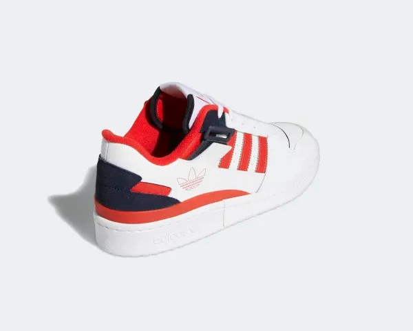 Adidas Forum Exhibit Low USA Cloud White Red Legend Ink GZ5391 - RvceShops