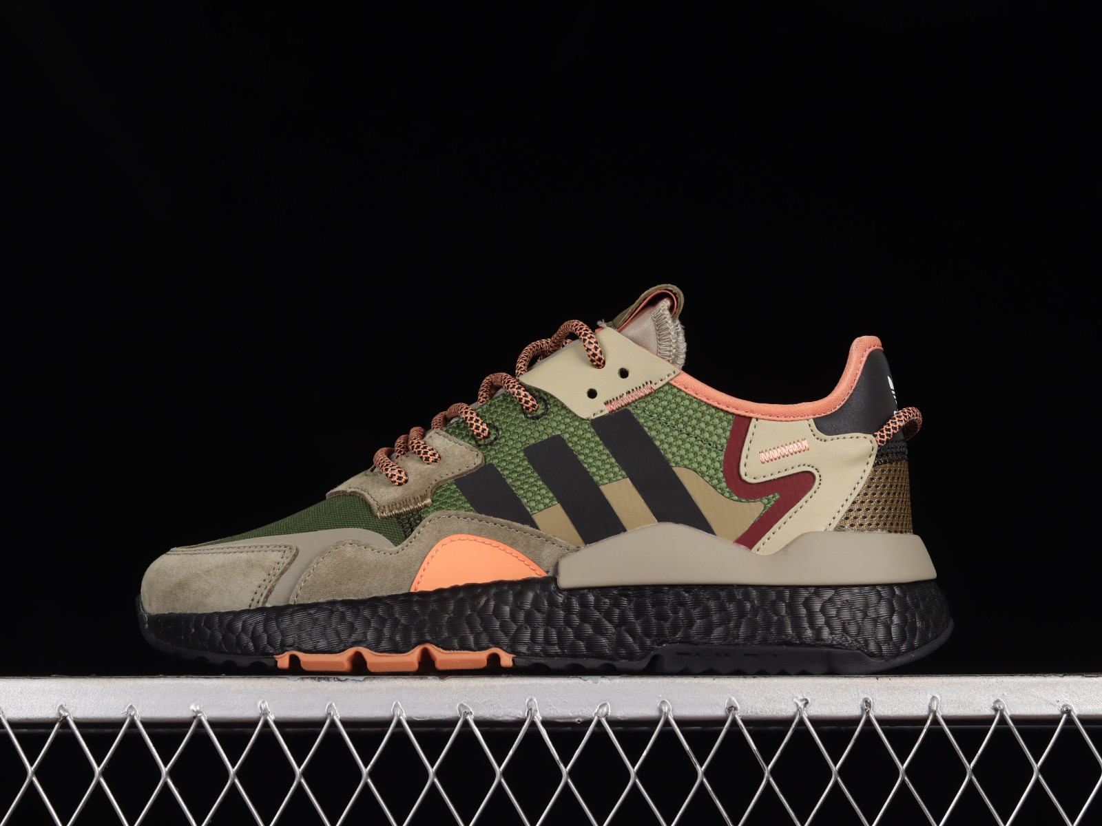 Contra la voluntad Seguid así Mesa final Adidas Nite Jogger Boost Core Black Orange Dark Green GY0018 - Sepsale