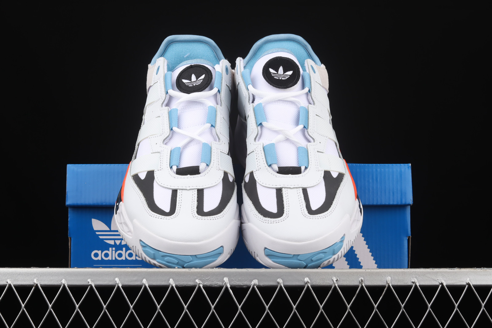 Adidas Niteball Big Logo Cloud White Solar Red Hazy Blue FX7644 - Sepsale