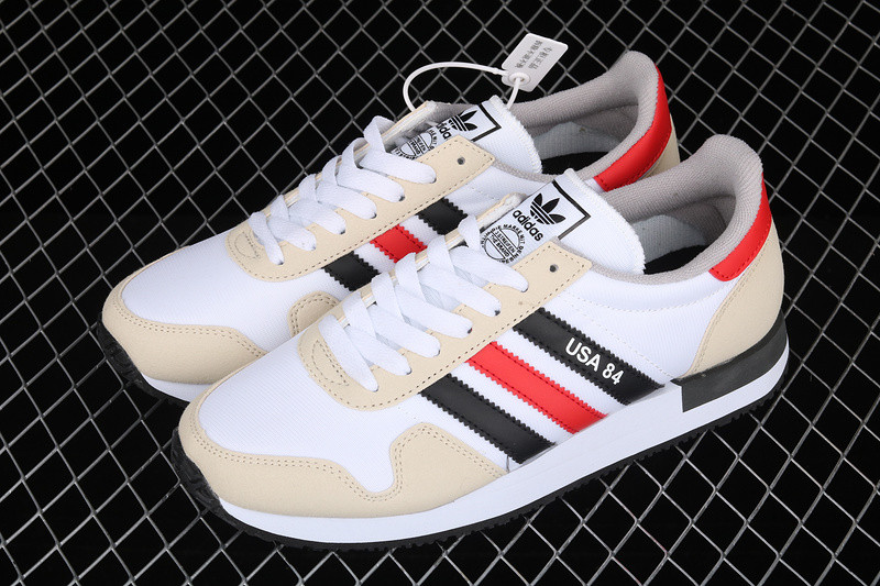 Adidas Originals USA 84 Cloud White Core Black Solar Red FX9327 -  StclaircomoShops