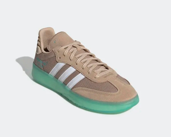 Adidas Samba RM Miami Pale Nude Real Purple Hi Res Aqua Shoes EE5505 - Full-grain provides lightweight support and OG basketball sneaker style - StclaircomoShops