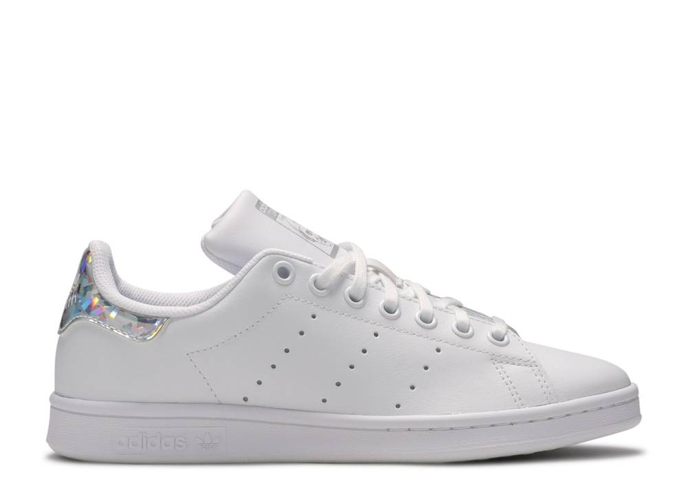 Adidas Stan Smith J Iridescent Heel Core White Black Cloud EE8483 -  StclaircomoShops