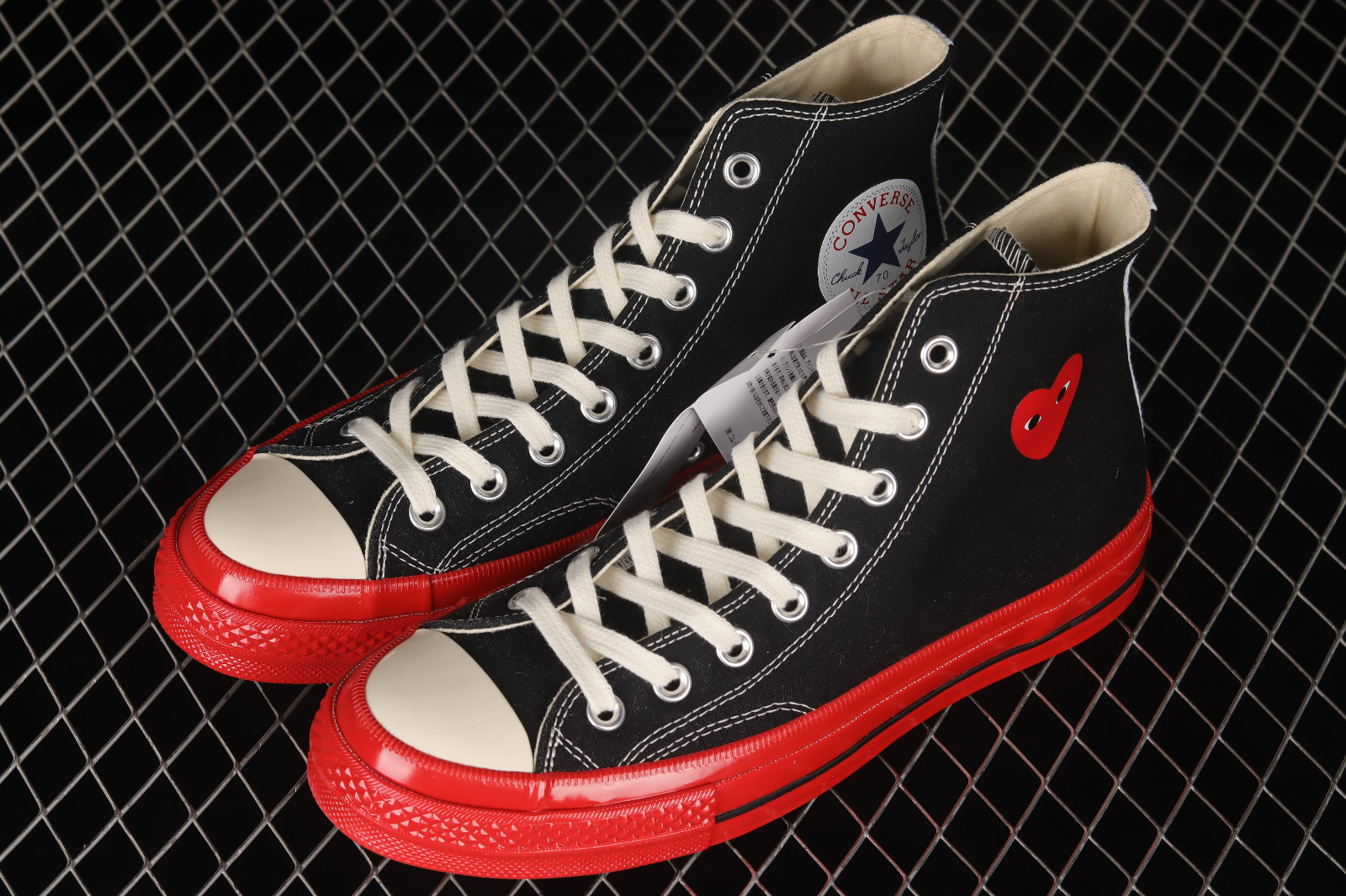 And Movement dose StclaircomoShops - Comme des Garcons PLAY x Converse Chuck Taylor All Star  70 Hi Black Red A01793C - converse chuck 70 hi top i love