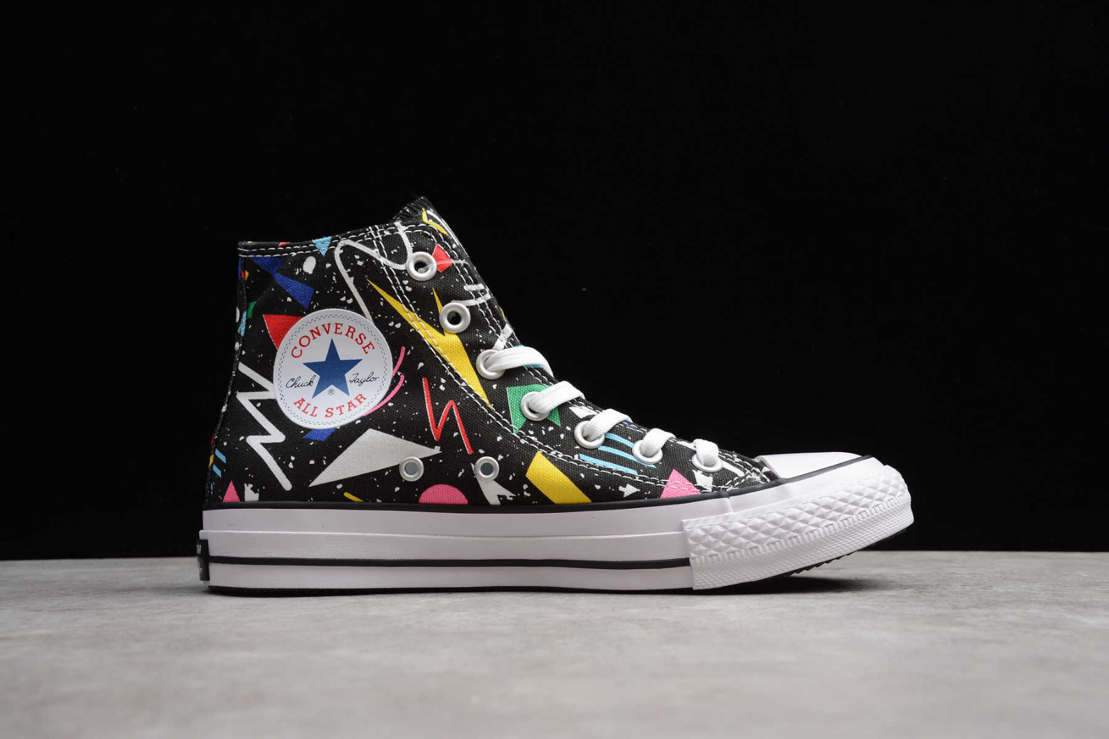 Converse All Star 100 Geometric Hi JPN Black White 1SC086 GmarShops
