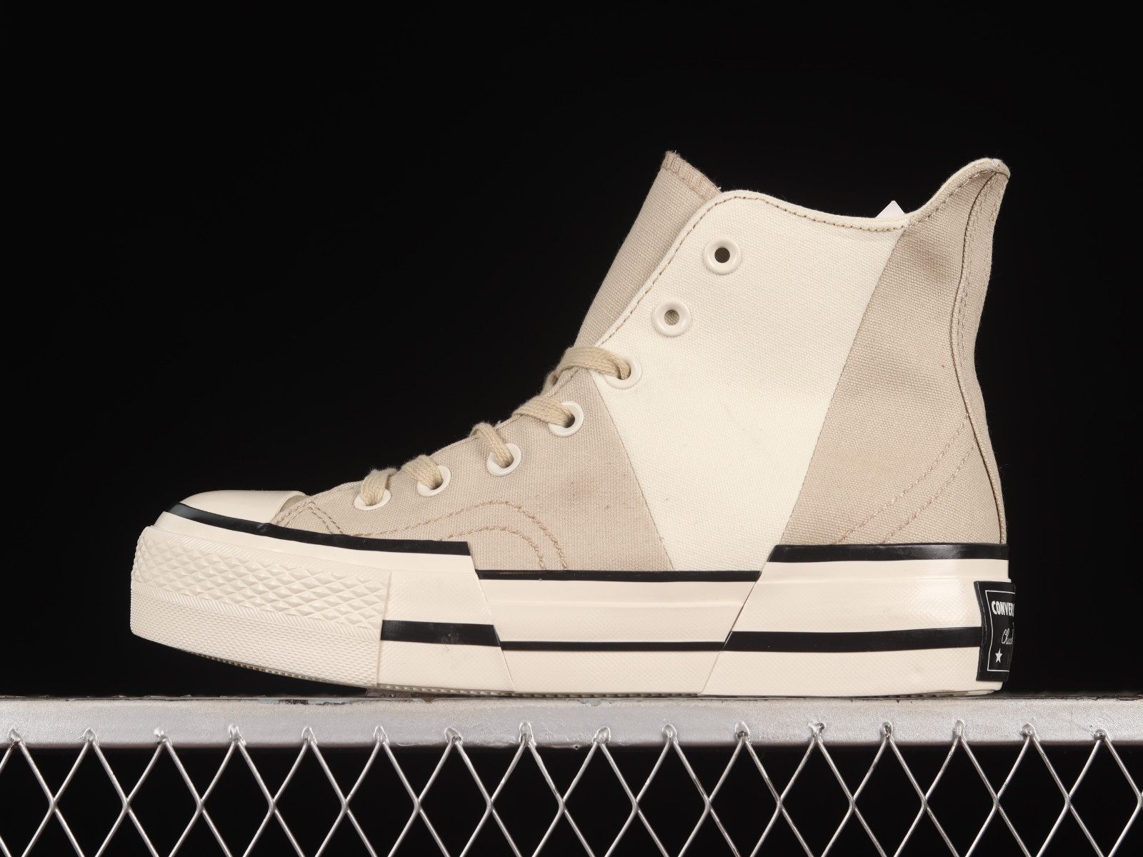 Converse Chuck 70 High Plus Logo Collage Beach Stone A02774C