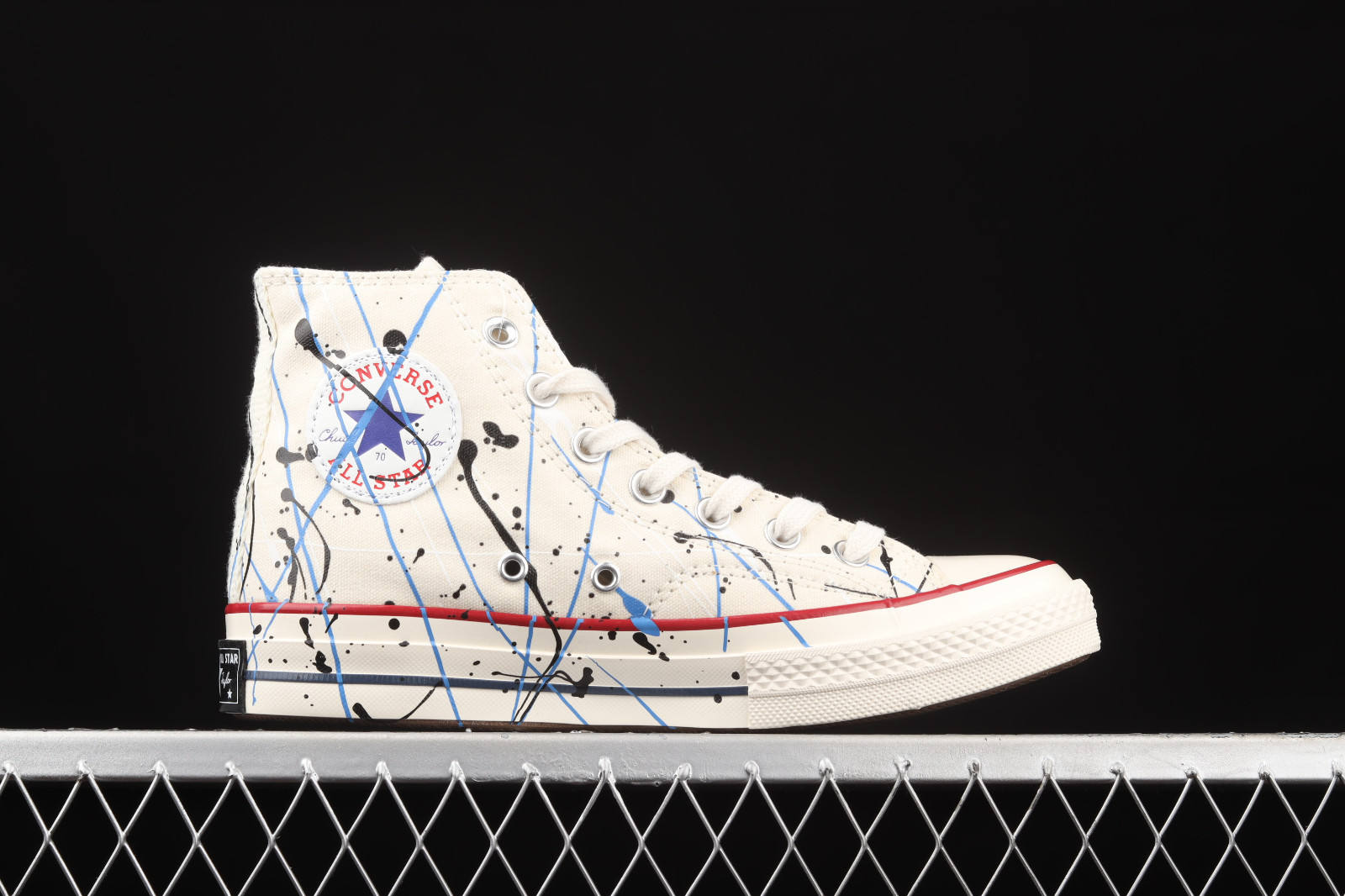 Converse Chuck Taylor All Star 70 High Paint Splatter Egret Digital Blue  170802C - StclaircomoShops