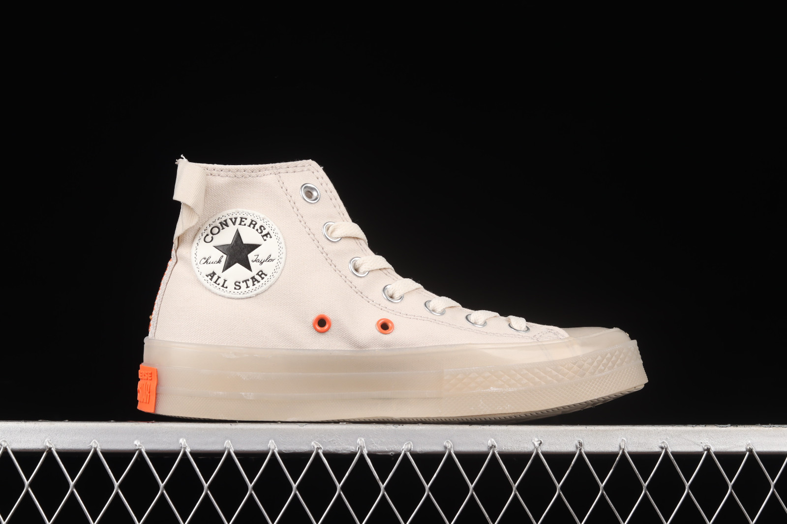 Converse white sale orange