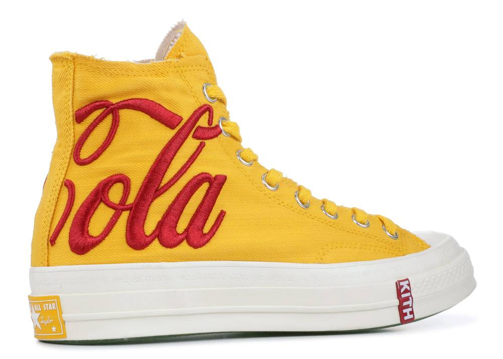 Converse Kith X Cocacola Chuck 70 Hi China Red Yellow 162985C GaleriahitShops CONVERSE ALL STAR LONGLIFE HI BLACK Converse Shoes