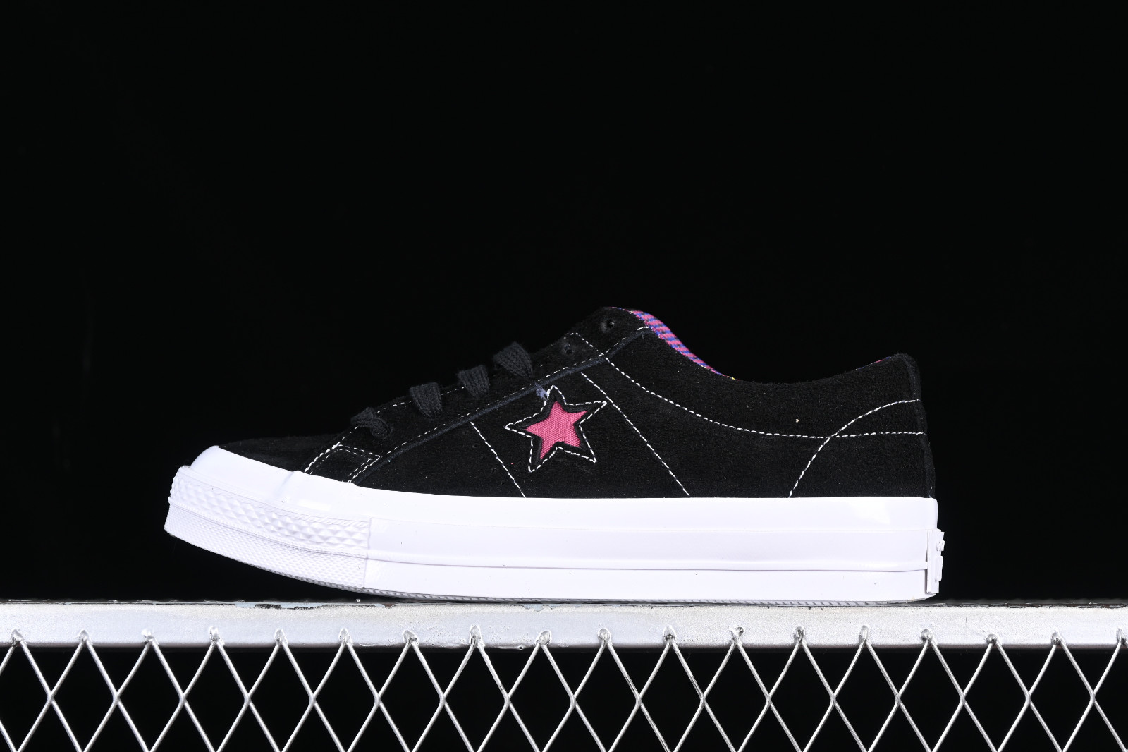 Converse One Star Suede Seasonal Colors OX Twisted Classic Black Purple White 166847C GmarShops