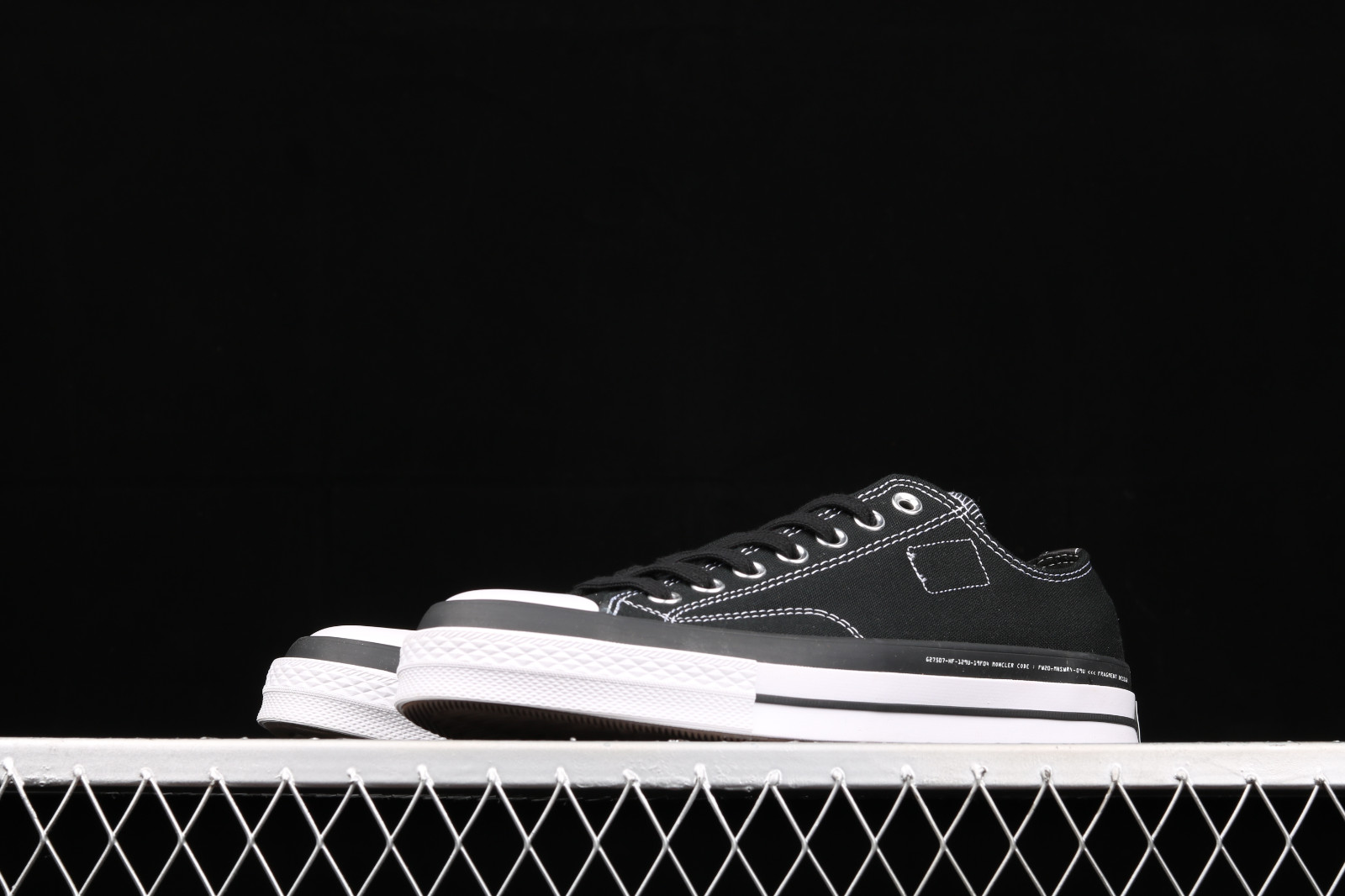StclaircomoShops Moncler x Fragment x Converse Chuck Taylor All Star 70 OX Black White 169069C Converse Run Star Hike Barcode Converse Shoes