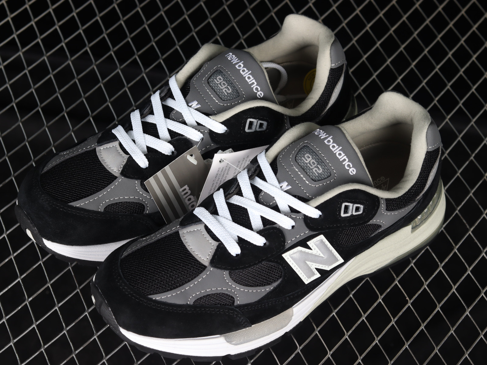 New Balance 992 Black Grey Suede M992EB 
