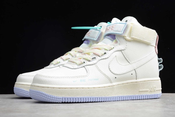 2019 Nike Air Force 1 HI UT Sail Lavender Mist CQ4810 111 Air