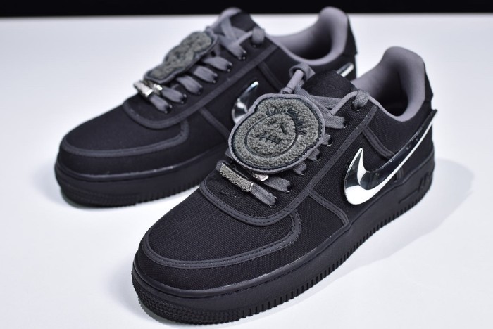 travis scott x nike air force 1 black