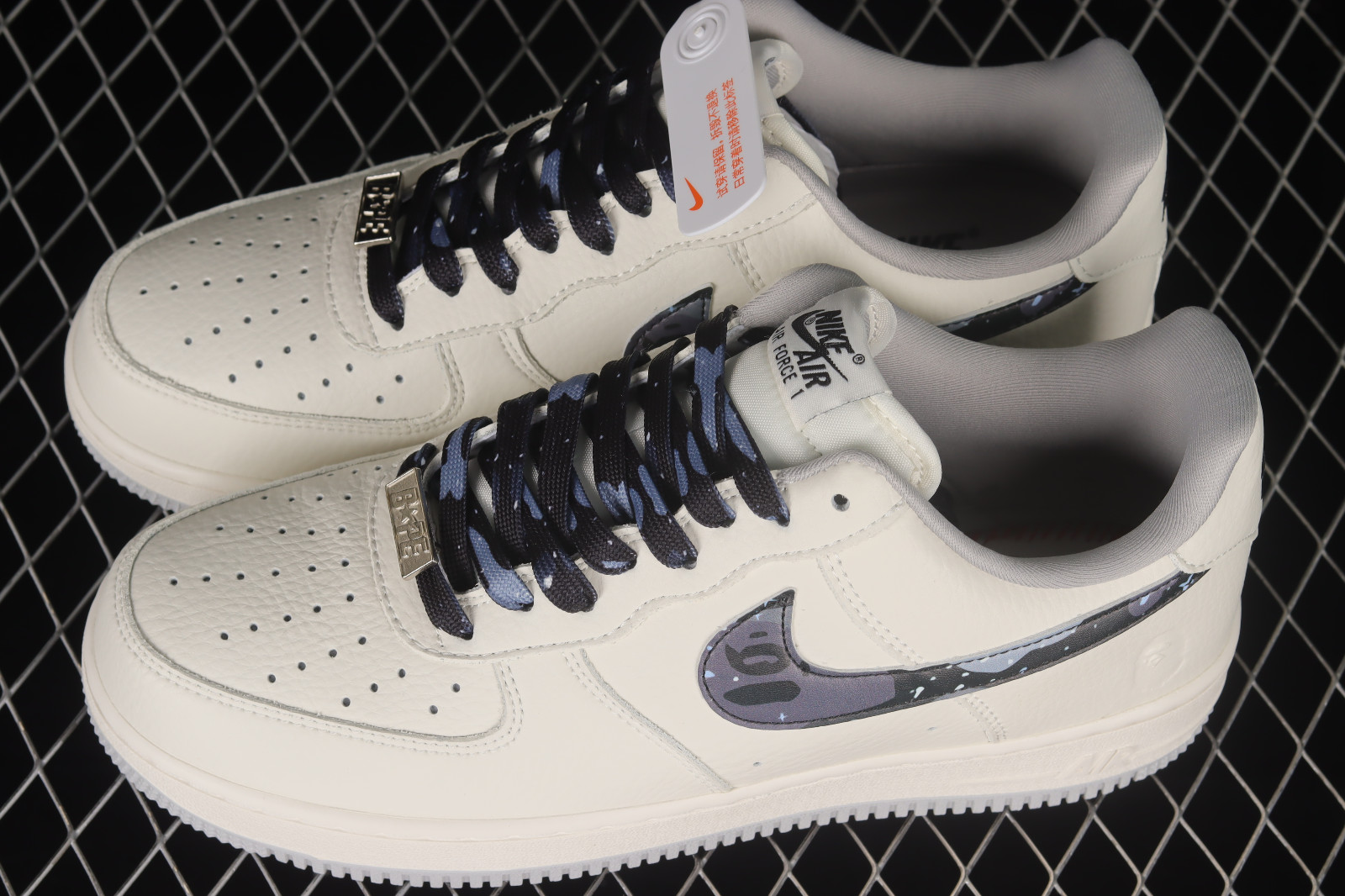 Adulto Correa Similar Bape x Nike Air Force 1 07 Low White Light Grey Black AA1356 - nike air max  firefly hot pink boots girls - 115 - StclaircomoShops