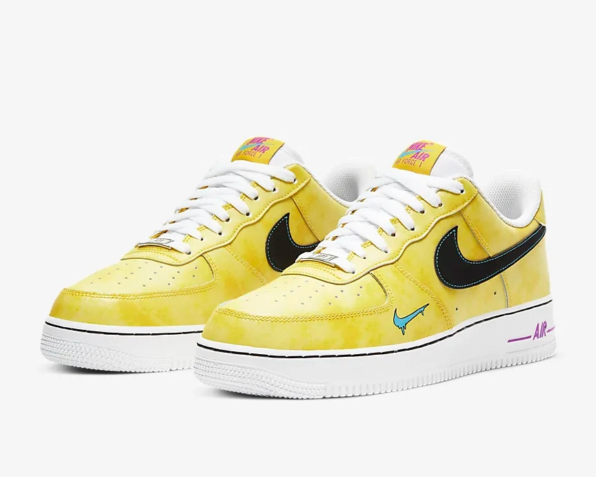 Nike air force 1 lv8 peace love yellow clearance