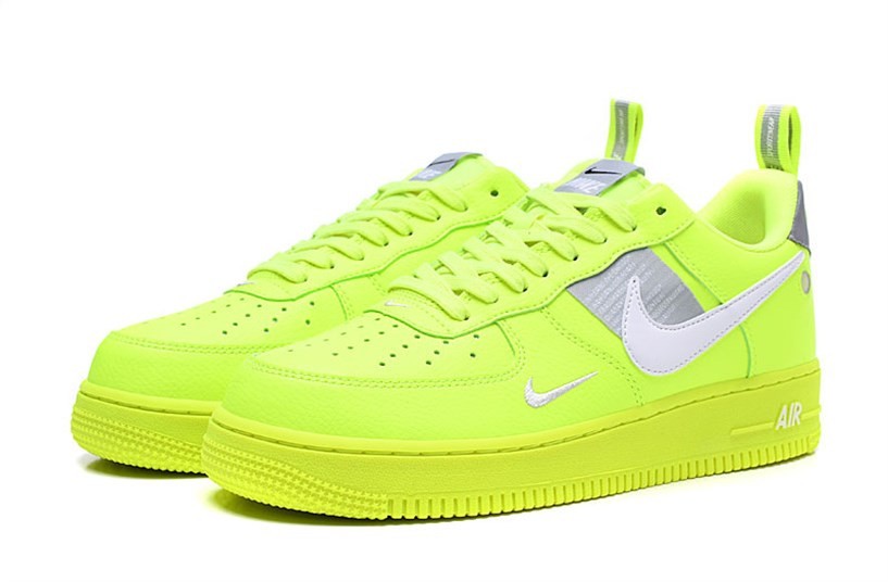 Nike jordan Air Force 1 07 LV8 Utility Fluorescent Green Grey AJ7747 700
