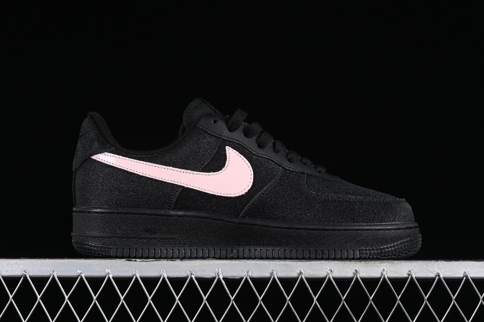 black and pink air force ones
