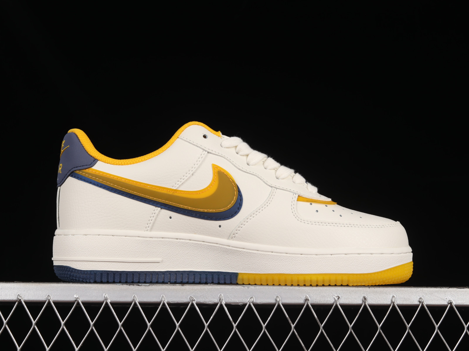 Yellow and 2025 navy blue af1