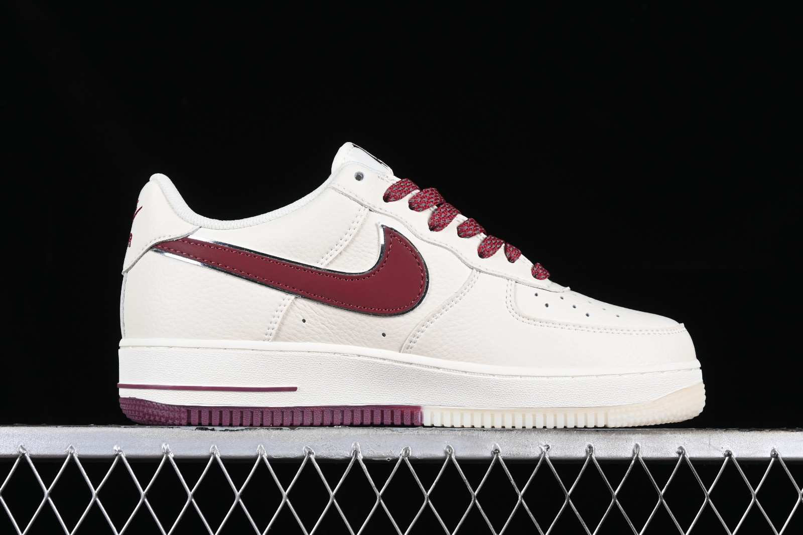 Dark red air force ones discount