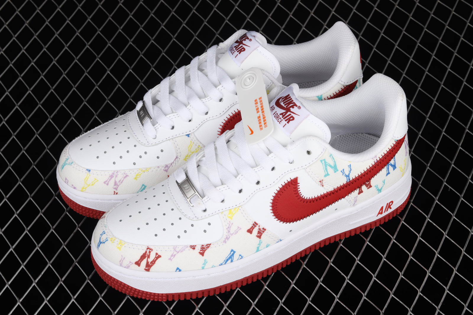 Color 315122 - PhyrtualShops - 443 - Nike Air Force 1 07 Low MLB White Red  Multi - nike air jordan collections shoes