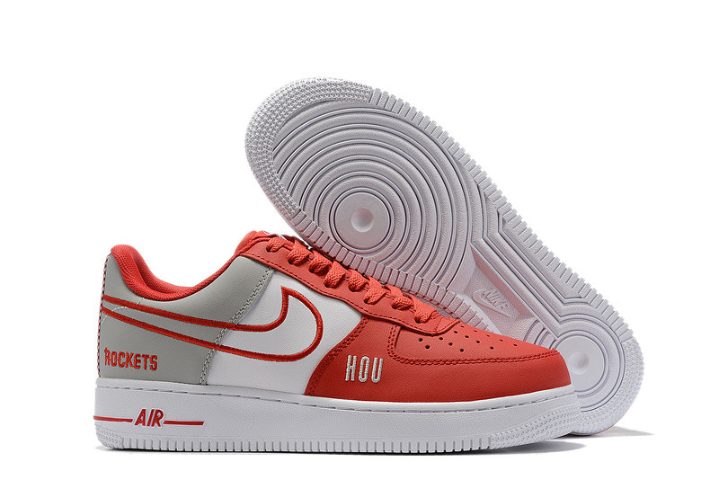 Nike Air Force 1'07 Red White Grey Running Shoes Wmns AJ7747 - 200 -  StclaircomoShops - nike sky dunk beige buy poland ohio phone number