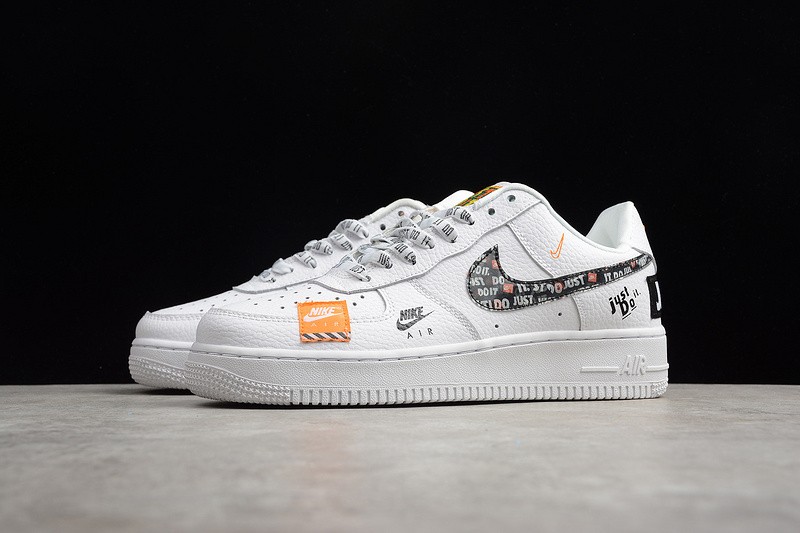 Air Force 1 Low nike fashion bunnies women silver sneakers 2017 100 Nike roshe Air Force 1 JDI Prm GS Just Do It Orange White Total Black AO3977 GmarShops