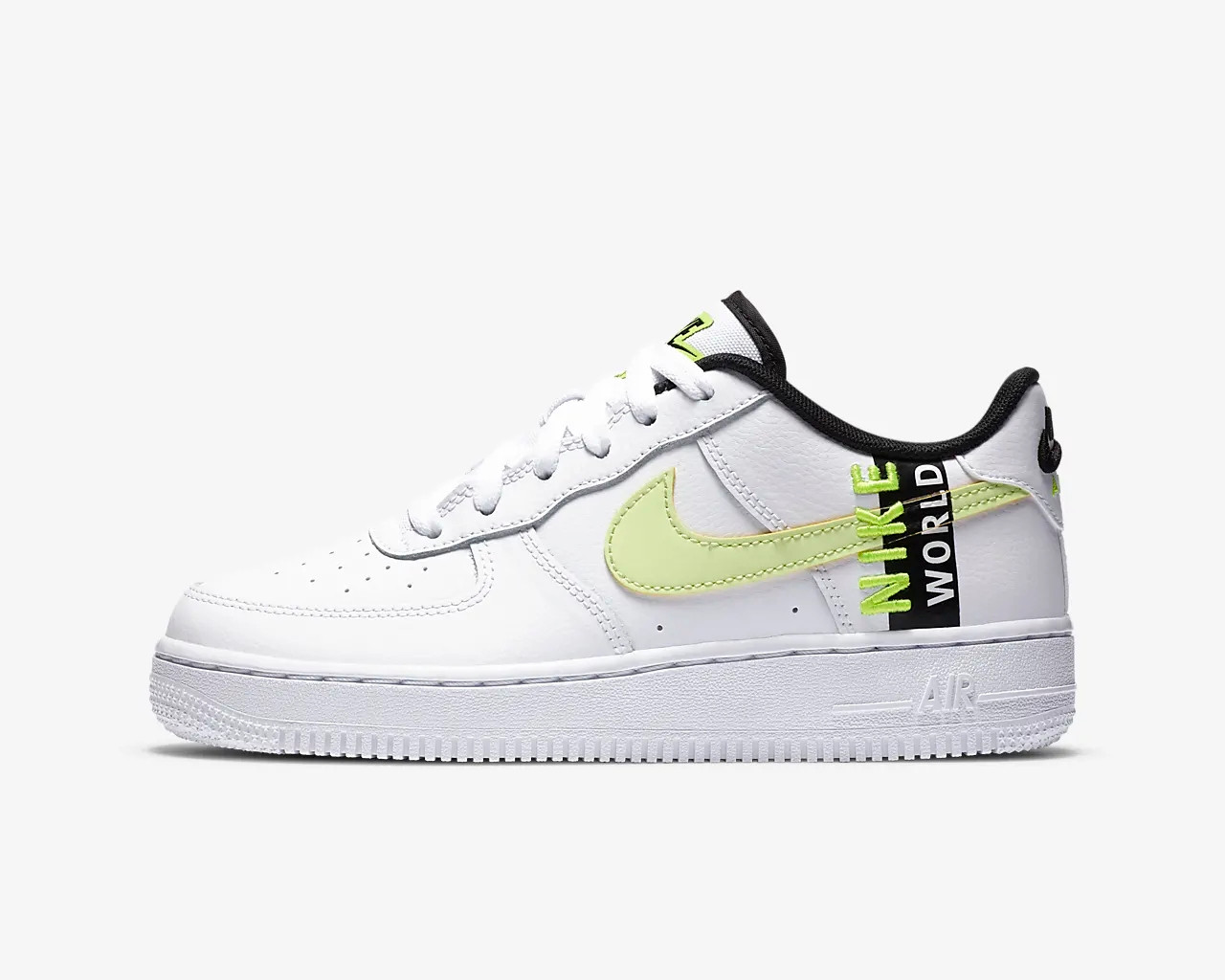 Nike Air Force 1 LV8 1 GS Worldwide Pack White Barely Volt CN8536