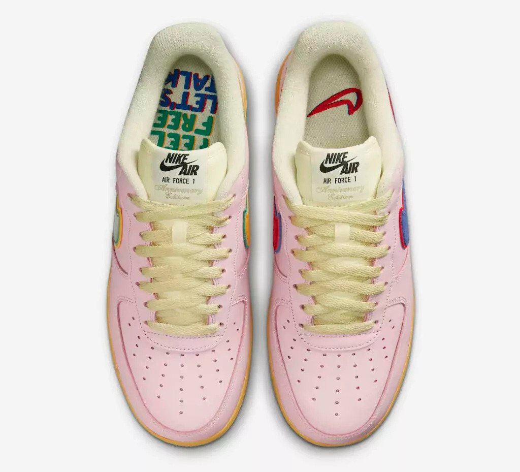 600 - Nike Air Force 1 Low 07 Feel Free Lets Talk Pink Tan Orange
