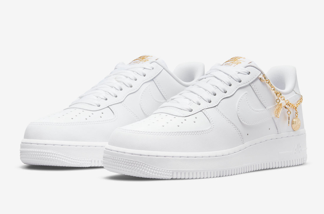 GmarShops 100 navy and grey nike girls shoes size 2 Nike Air Force 1 Low LX Lucky Charms White Metallic Gold Flat Gold DD1525 Air Force 1 Low