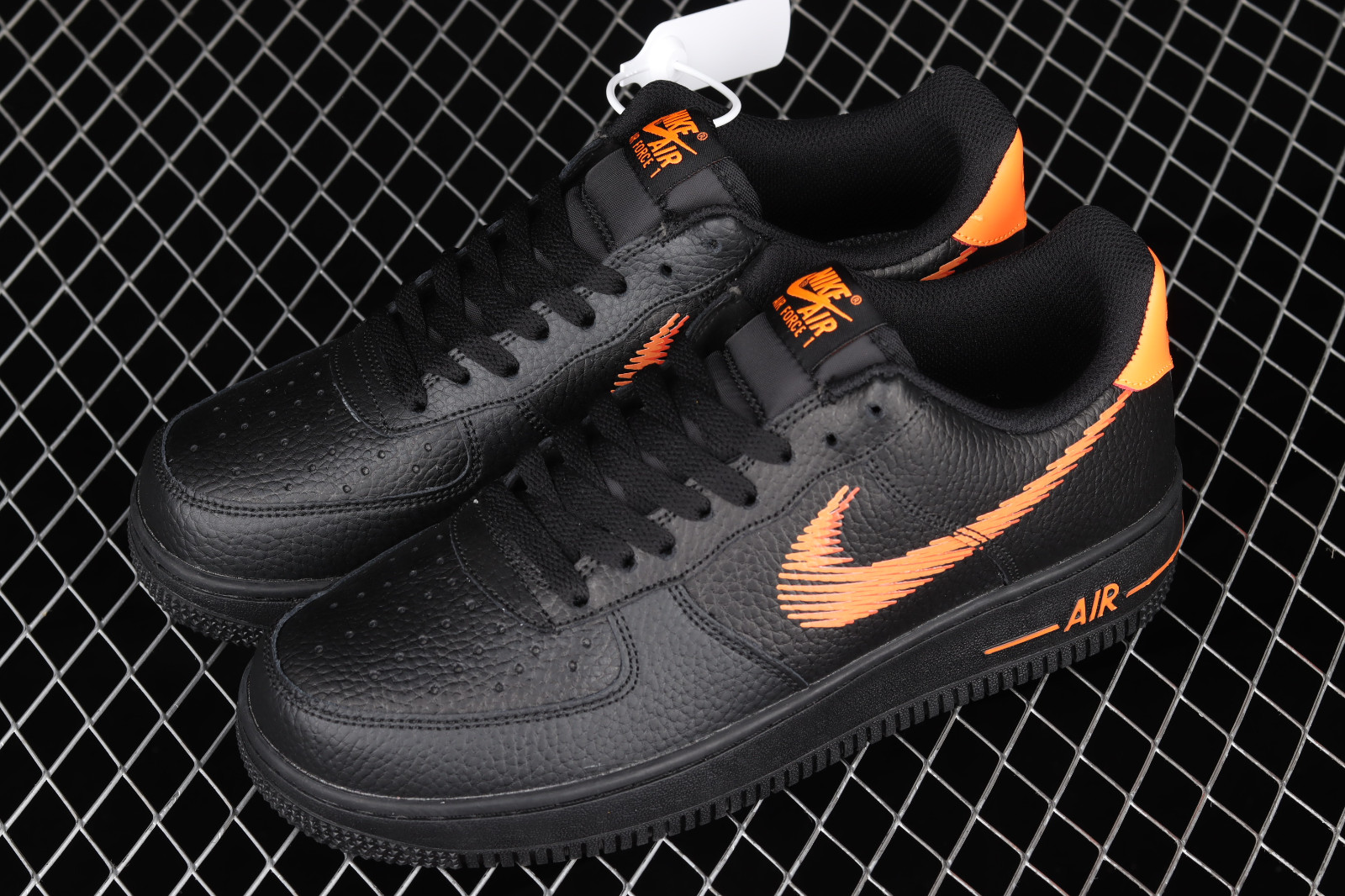 Nike Air Force 1 Low Zig Zag Black Orange Shoes DN4928-001 - Sepkicks