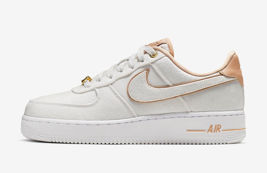 work Key text black and white nike air force 1 high tops women - 102 - StclaircomoShops -  Nike Air Force 1 Lux White Metallic Gold Bio Beige 898889