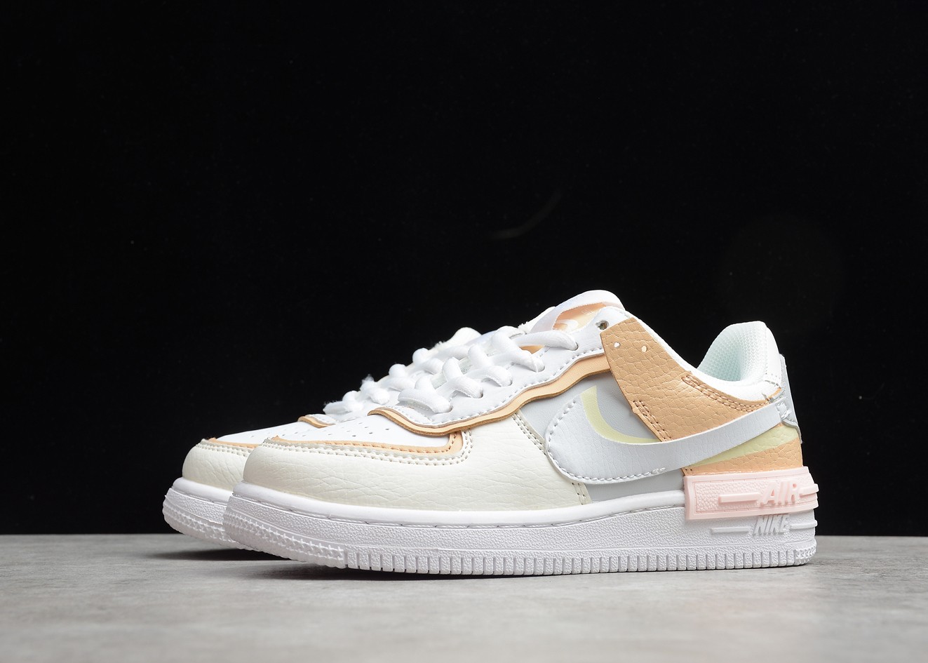 Nike air force 1 wit geel discount