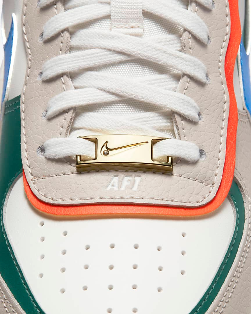 Nike air force 1 wit 2025 oranje