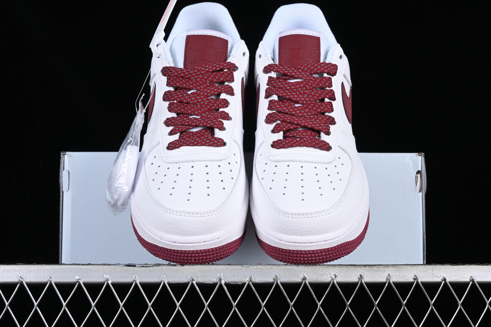 Nike air store force white bordeaux